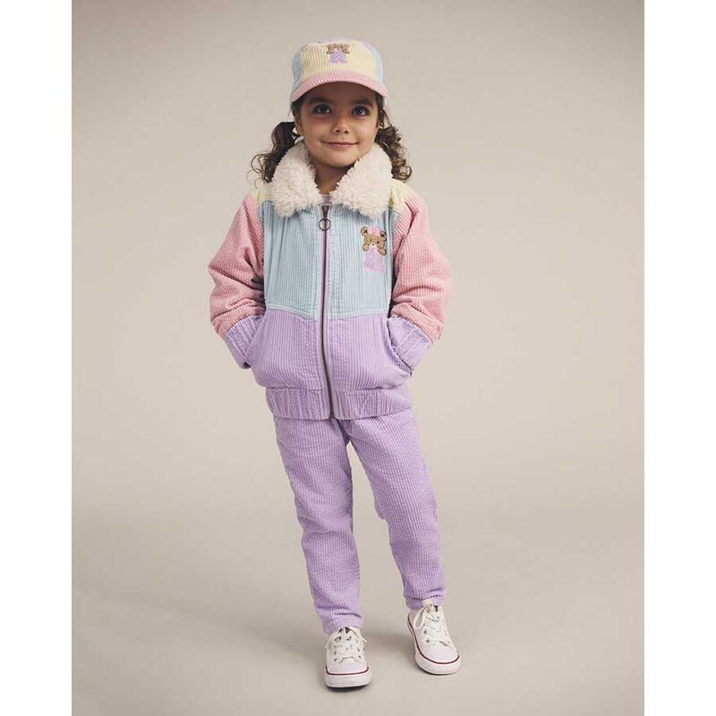 Huxbaby Blush Colour Block Cord Jacket 3-5Y image number 1